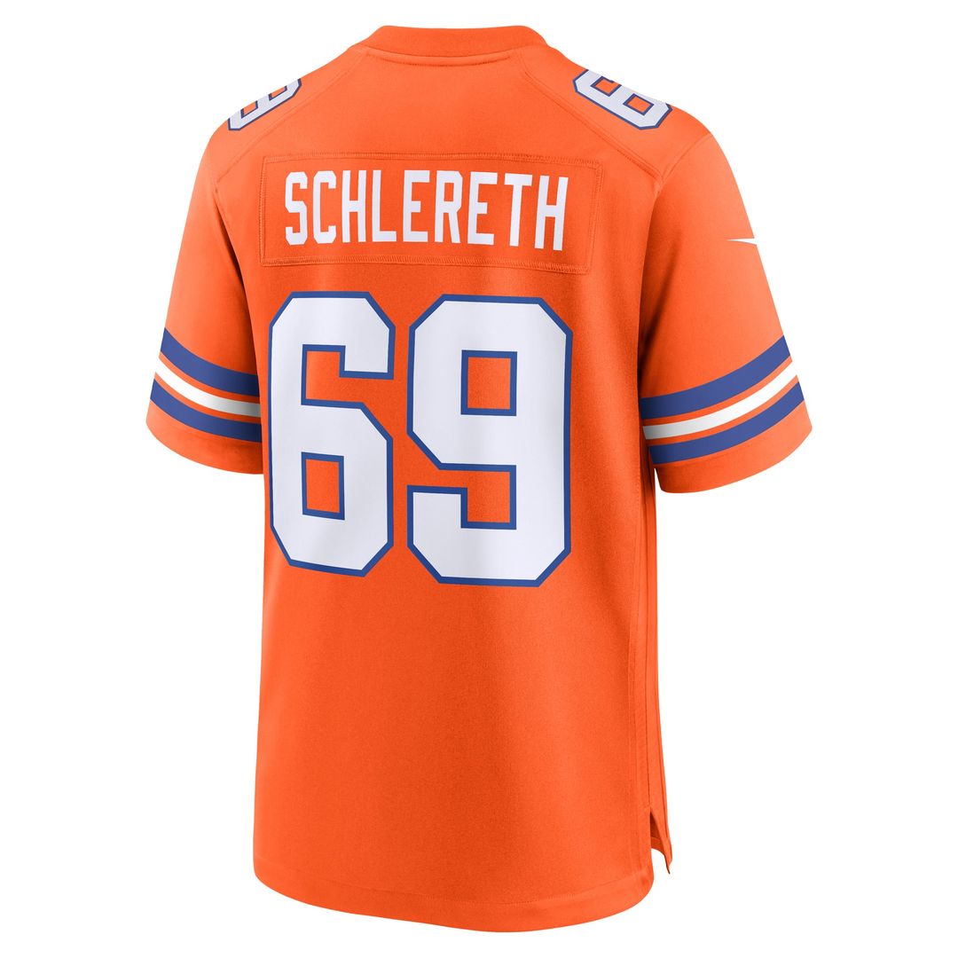 Mark Schlereth Denver Broncos Nike Orange Retired Player Alternate Game Jersey