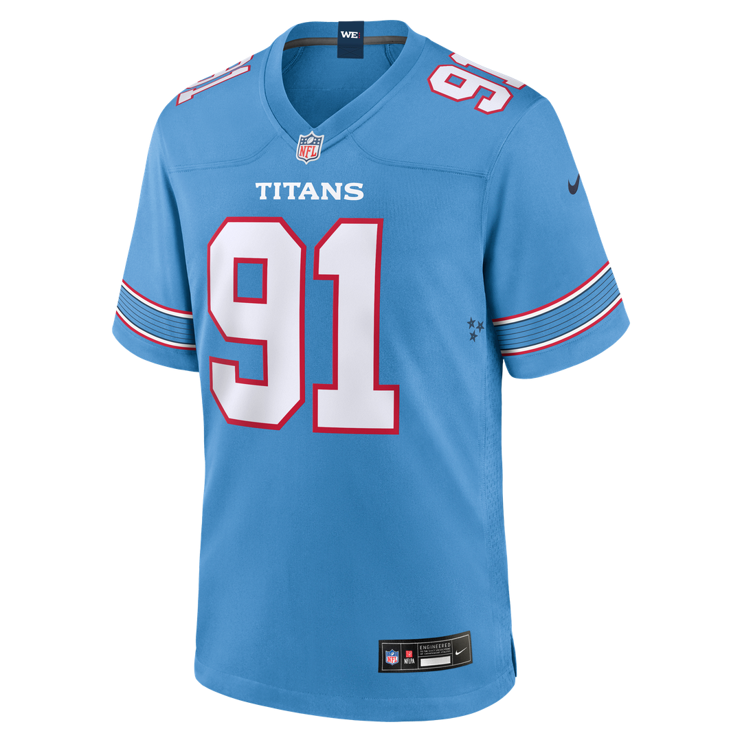 John Franklin-Myers Tennessee Titans Nike Light Blue Team Game Jersey