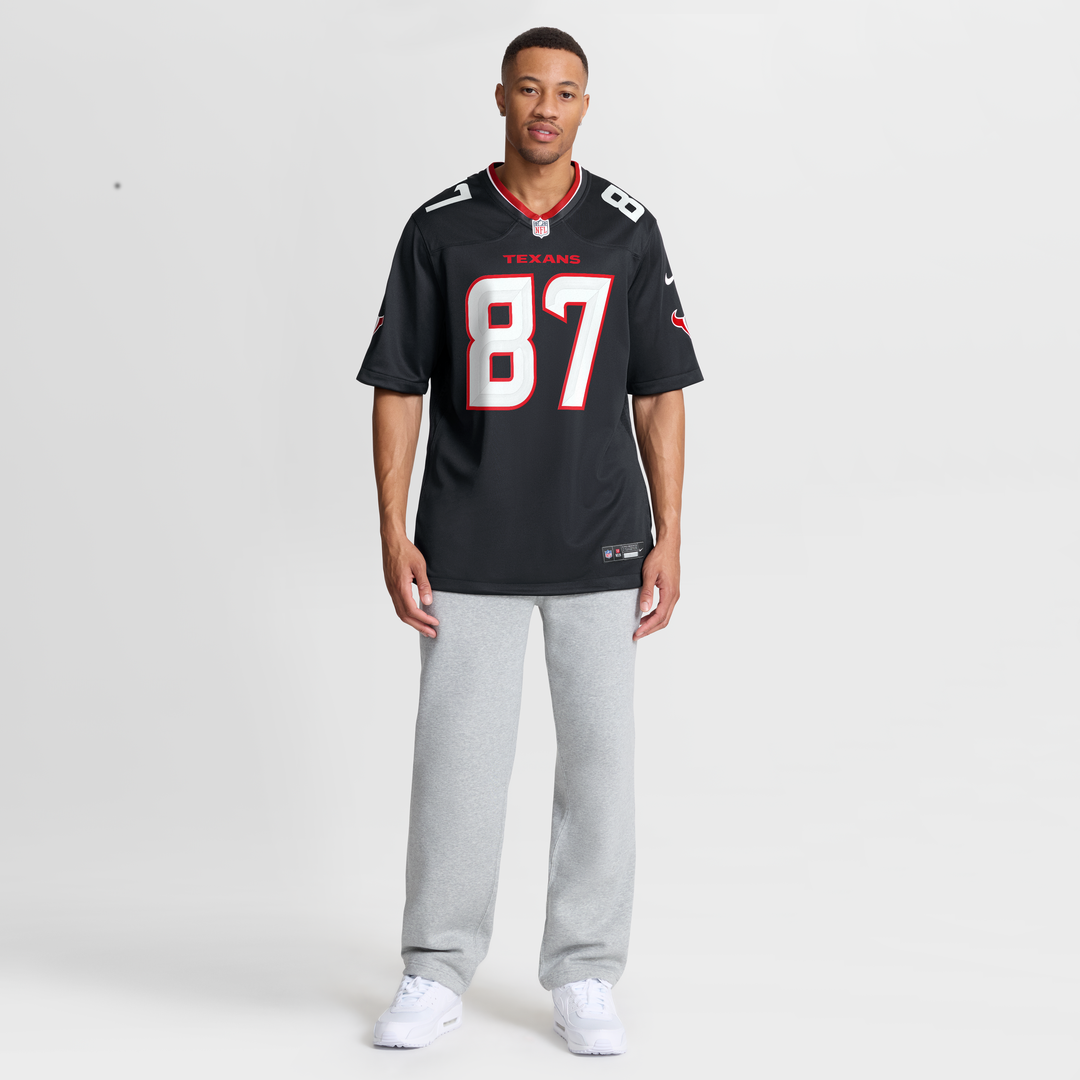Foster Moreau Houston Texans Nike Navy Team Game Jersey