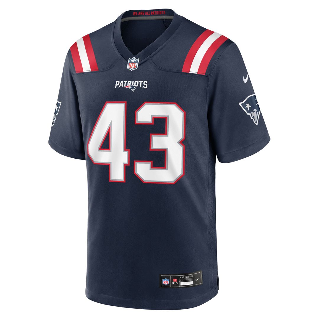 Bradyn Swinson New England Patriots Nike Navy Team Game Jersey
