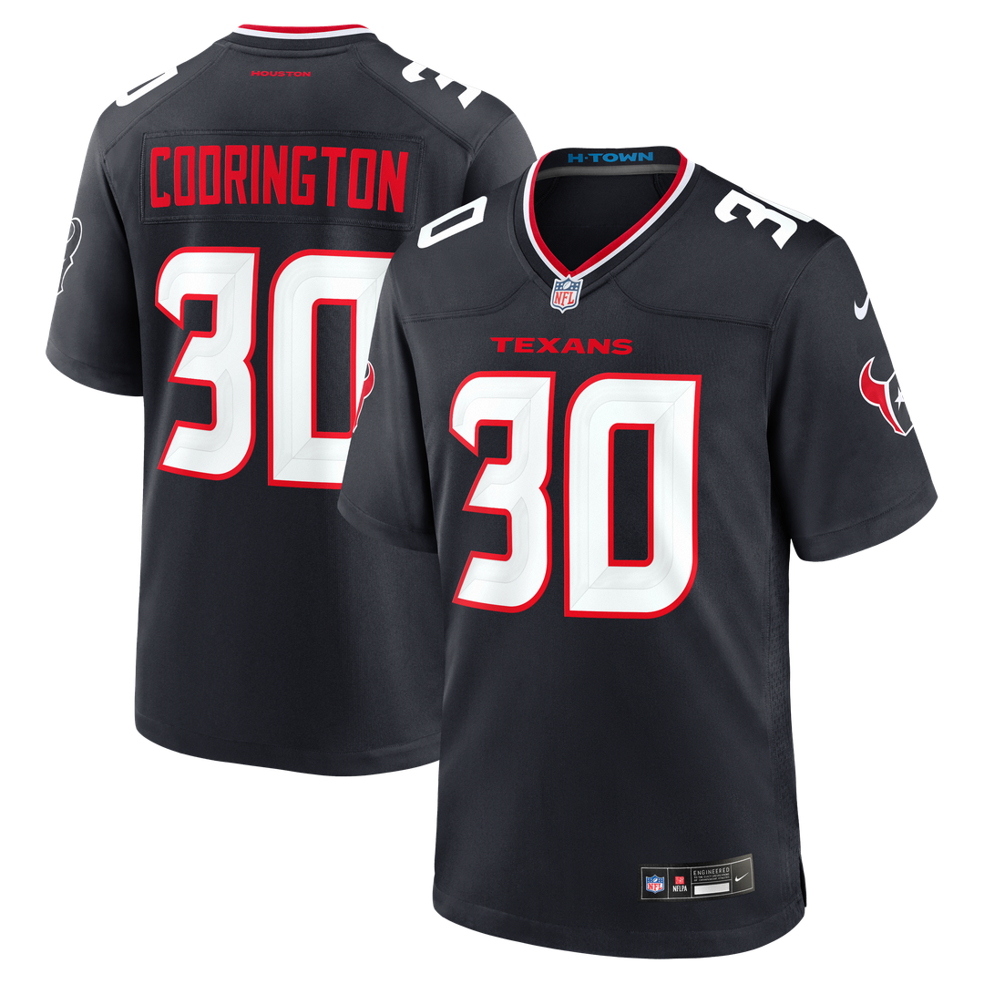 Brandon Codrington Houston Texans Nike Navy Team Game Jersey