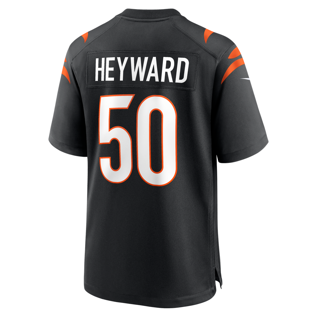 Shaka Heyward Cincinnati Bengals Nike Black Team Game Jersey