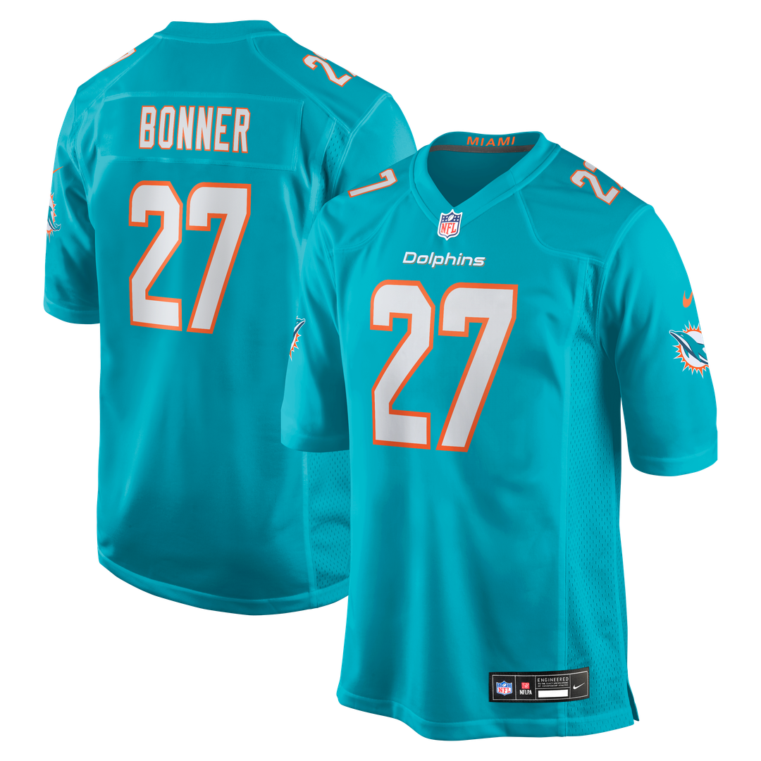 Ethan Bonner Miami Dolphins Nike Aqua Game Jersey