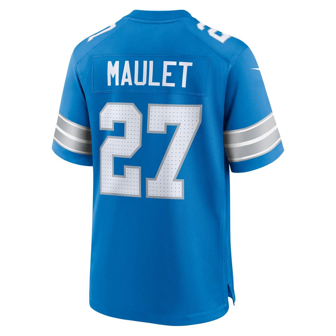 Arthur Maulet Detroit Lions Nike Blue Team Game Jersey