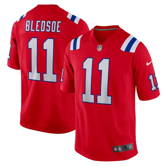 Drew Bledsoe New England Patriots Nike Red Retired Player Alternate Game Jersey
