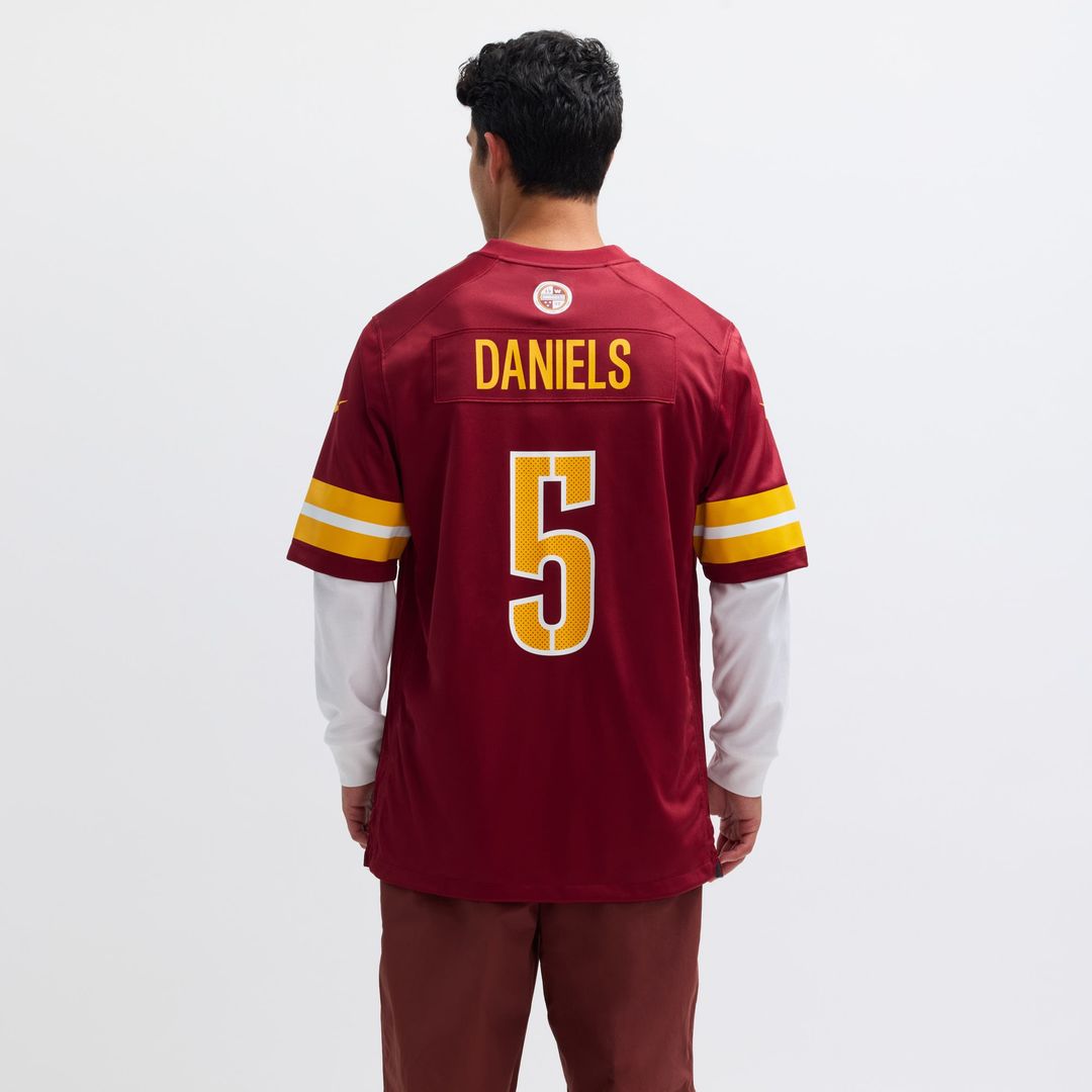 Jayden Daniels Washington Commanders Nike White Player Game Jersey
