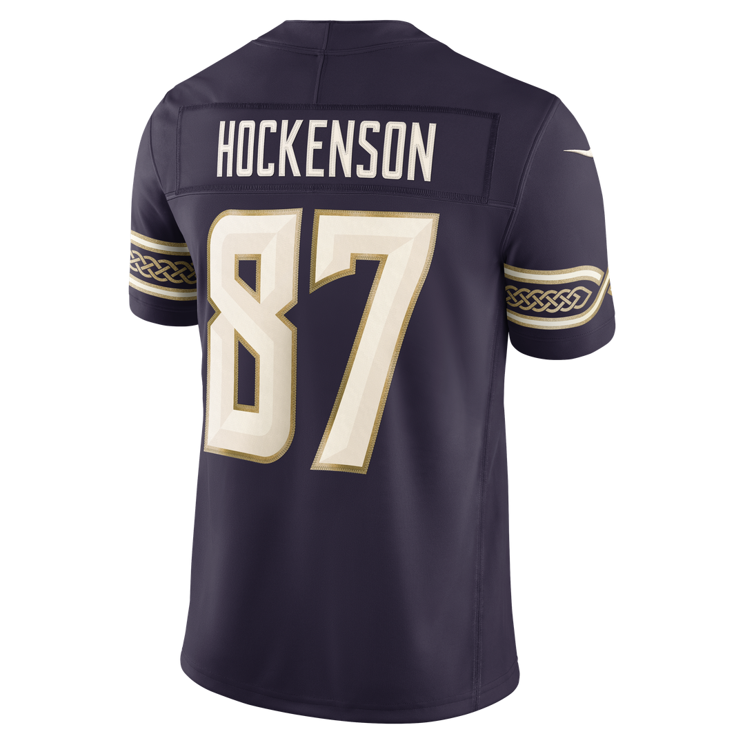 T.J. Hockenson Minnesota Vikings Nike Purple 2026 Rivalries Collection Stitched Limited Jersey