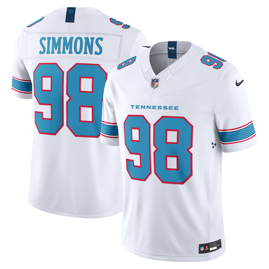 Jeffery Simmons Tennessee Titans Nike White Vapor F.U.S.E. Stitched Limited Jersey