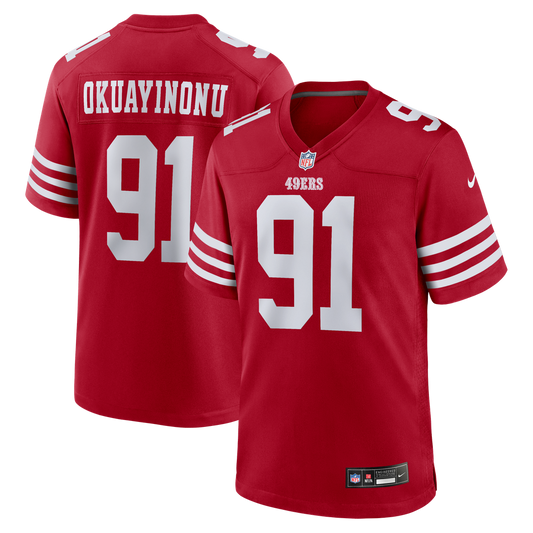 Sam Okuayinonu San Francisco 49ers Nike Scarlet Team Game Jersey
