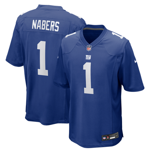Malik Nabers New York Giants Nike Royal Player Game Jersey