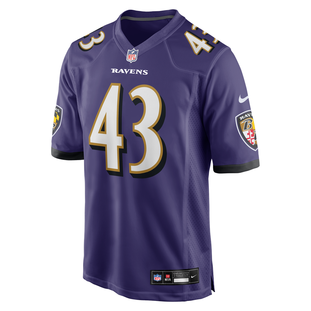 Justice Hill Baltimore Ravens Nike Purple Game Jersey