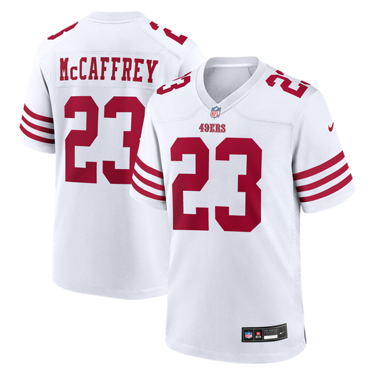 Christian McCaffrey San Francisco 49ers Nike White Game Player Jersey