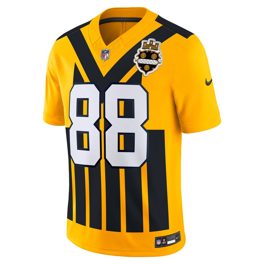 Pat Freiermuth Pittsburgh Steelers Nike Gold Alternate Vapor F.U.S.E. Limited Jersey