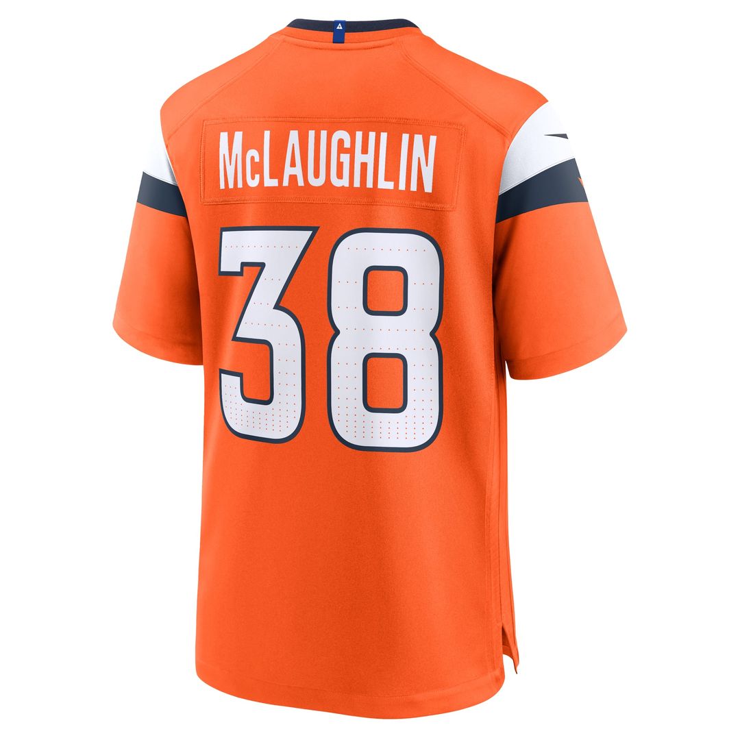 Jaleel McLaughlin Denver Broncos Nike Orange Team Game Jersey