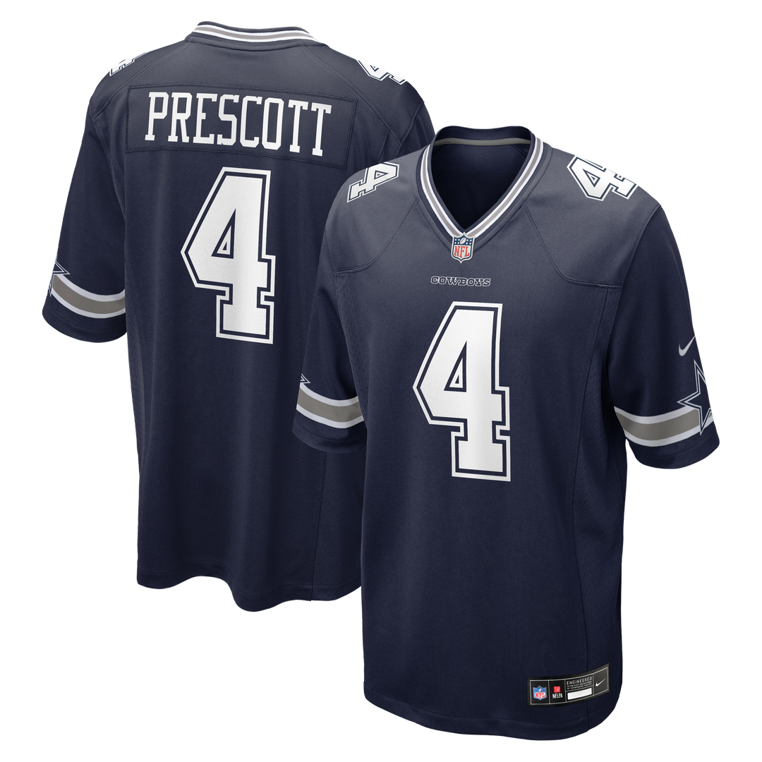 Dak Prescott Dallas Cowboys Nike Navy Game Team Jersey