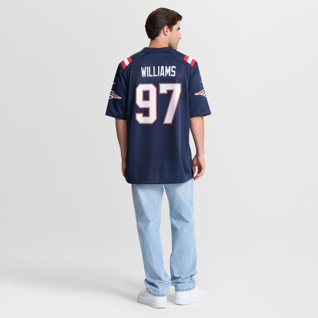 Milton Williams New England Patriots Nike Navy Team Game Jersey