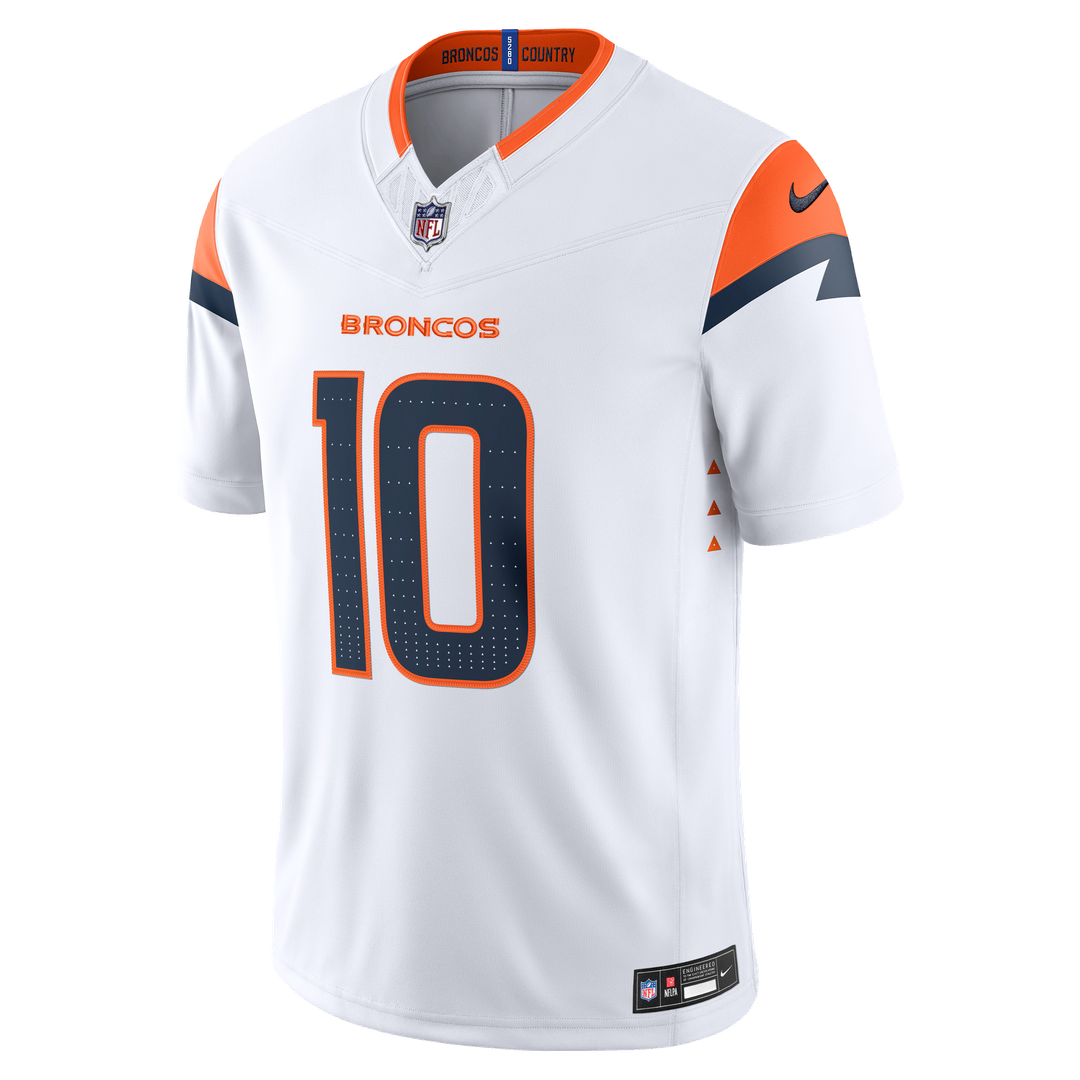 Bo Nix Denver Broncos Nike White Vapor F.U.S.E. Stitched Limited Jersey