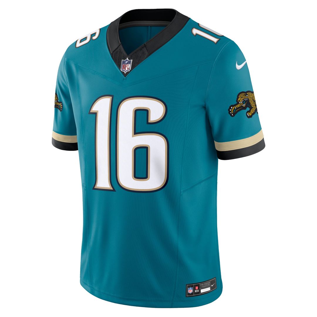 Trevor Lawrence Jacksonville Jaguars Nike Teal Prowler Throwback Vapor F.U.S.E. Limited Jersey