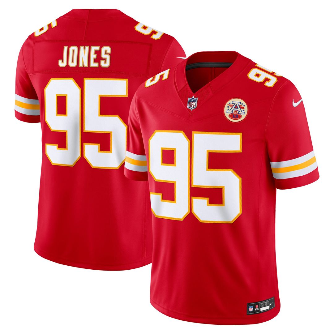 Chris Jones Kansas City Chiefs Nike Red Team Vapor F.U.S.E. Stitched Limited Jersey