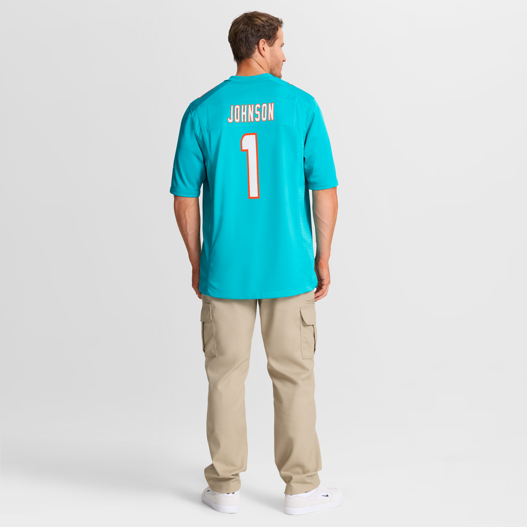 Chris Johnson Miami Dolphins Nike Aqua Team Game Jersey