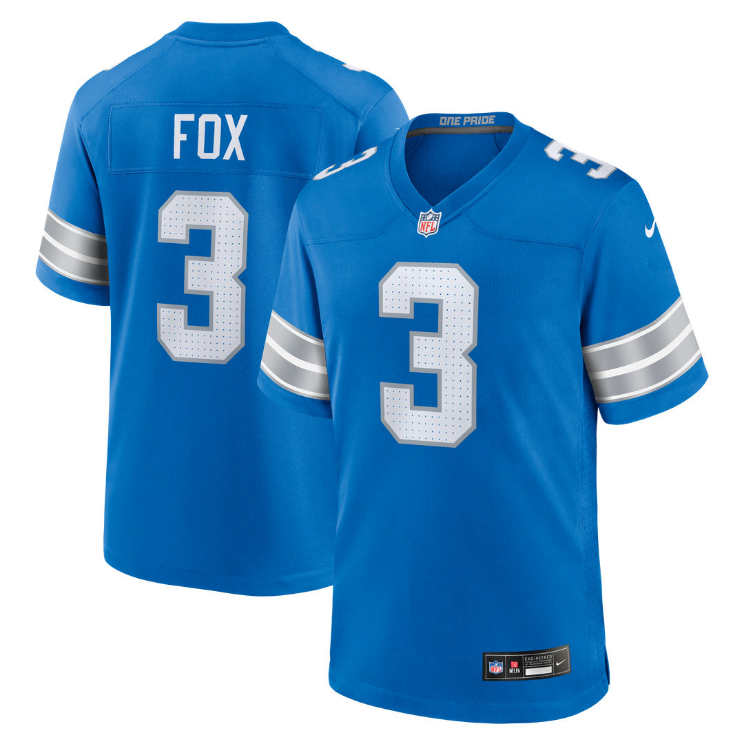 Jack Fox Detroit Lions Nike Blue Team Game Jersey