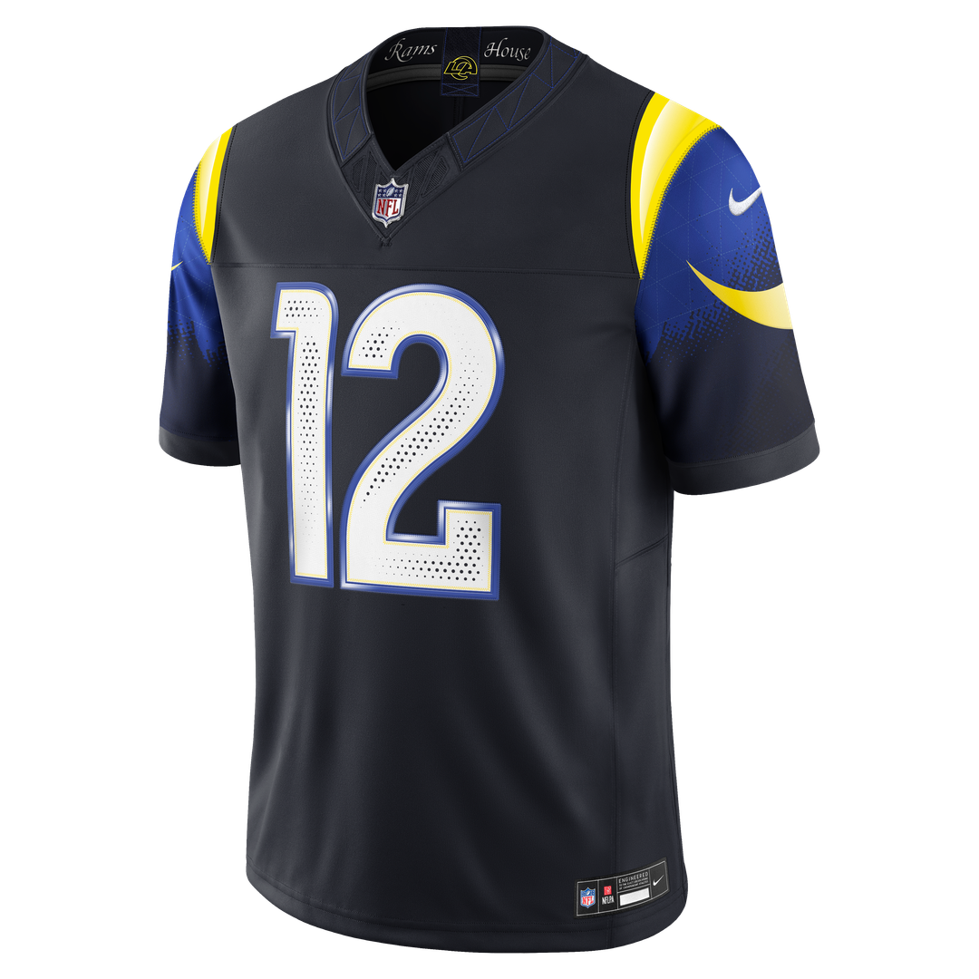 Puka Nacua Los Angeles Rams Nike Dark Blue Rivalries Collection Stitched Limited Jersey
