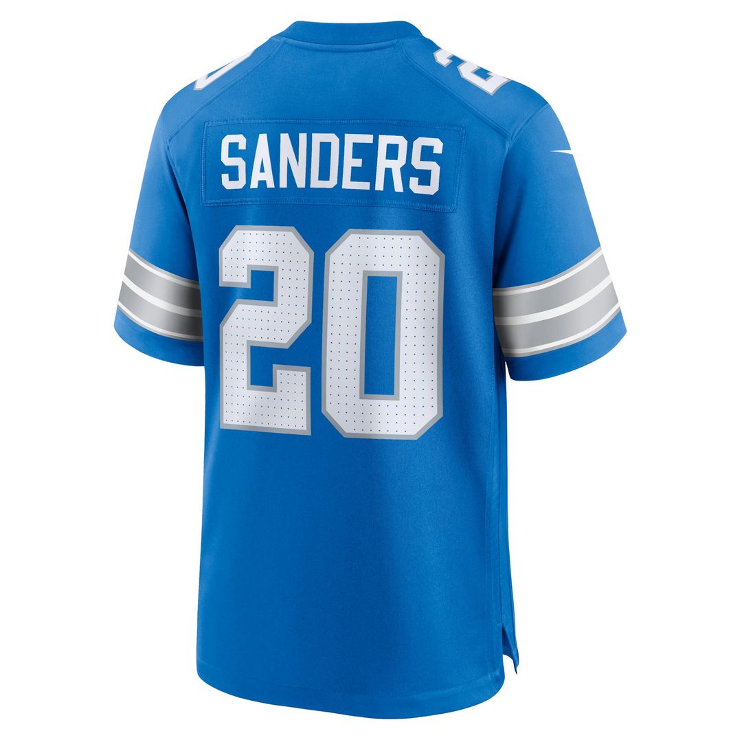Barry Sanders Detroit Lions Nike Black 2nd Alternate Retired Player Game Jersey