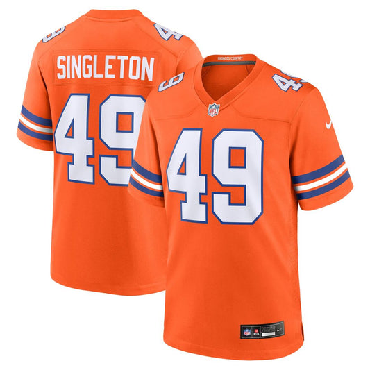 Alex Singleton Denver Broncos Nike Orange Alternate Game Jersey