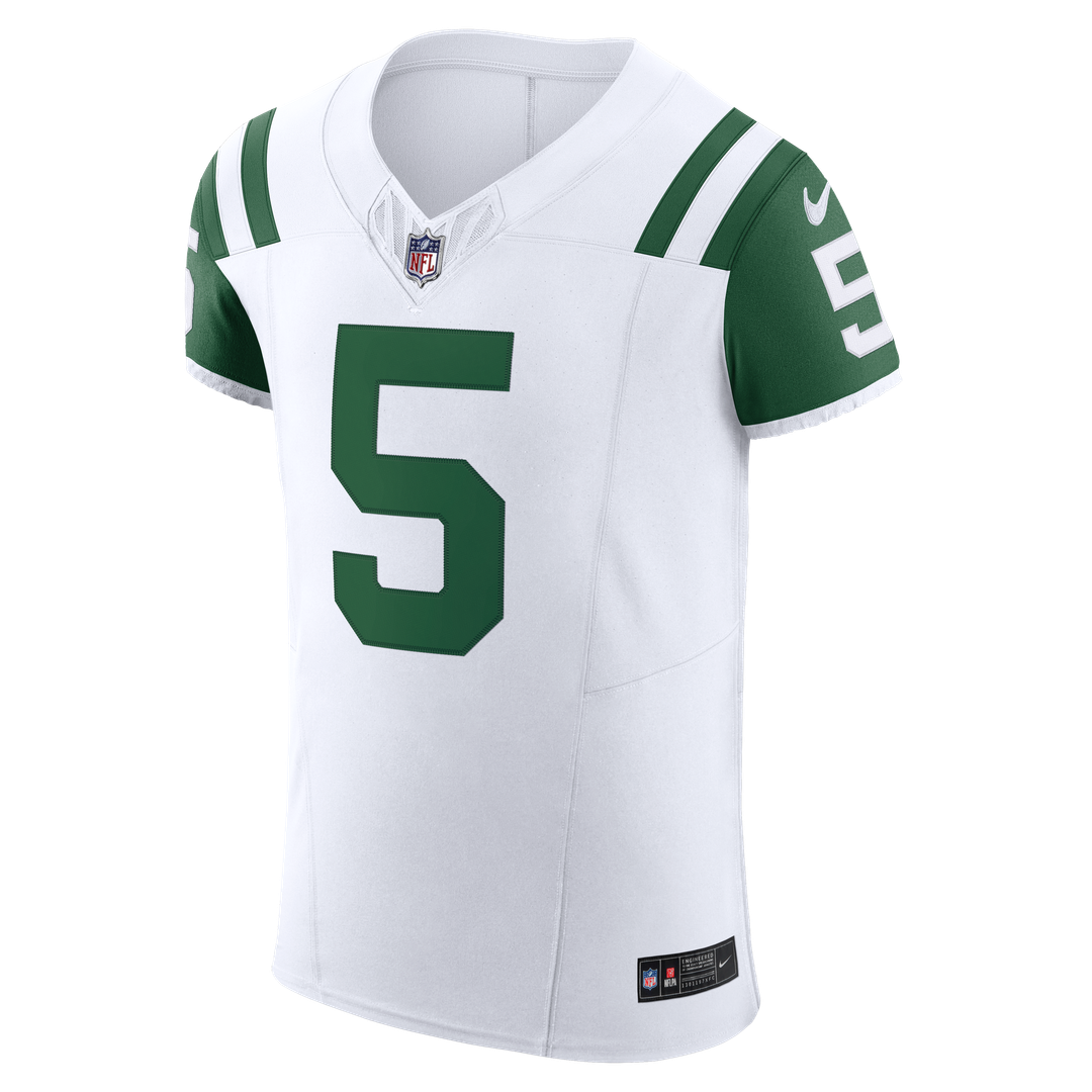 Garrett Wilson New York Jets Nike White Classic Alternate Vapor F.U.S.E. Elite Jersey