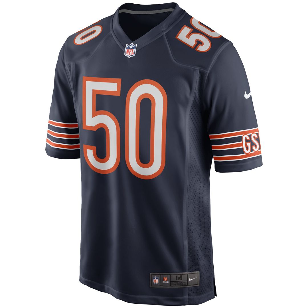 Mike Singletary Chicago Bears Nike Navy Game Retired Player Jersey