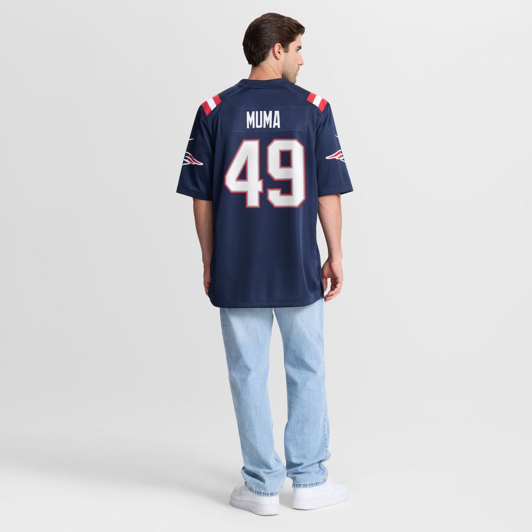 Chad Muma New England Patriots Nike Navy Team Game Jersey