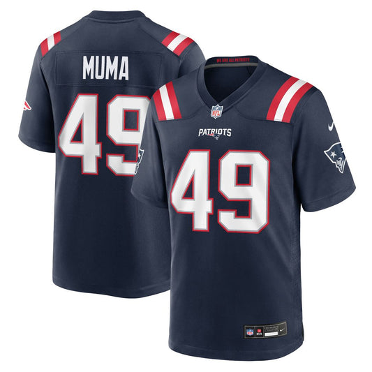 Chad Muma New England Patriots Nike Navy Team Game Jersey