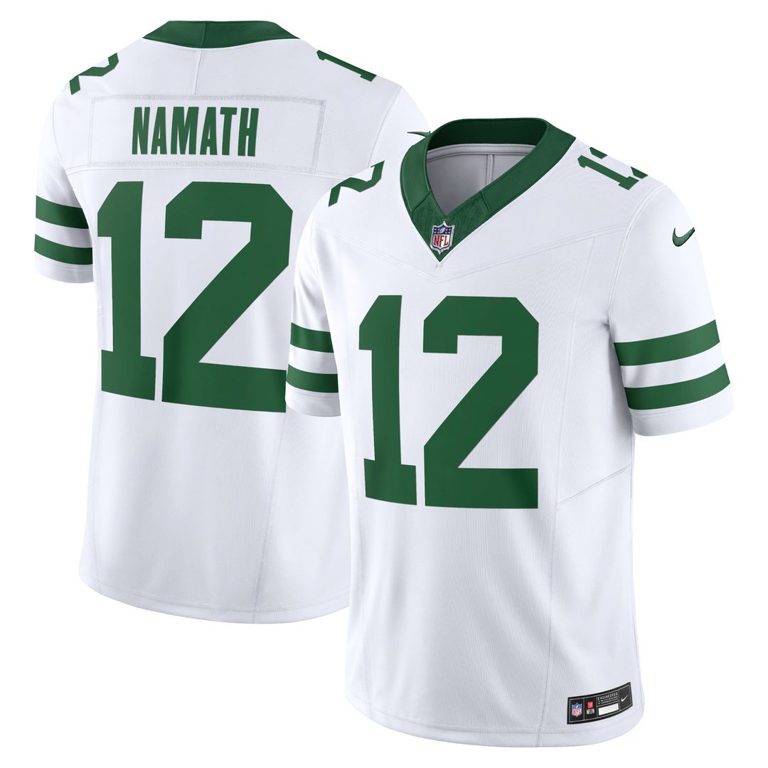 Joe Namath New York Jets Nike Legacy White Vapor F.U.S.E. Limited Jersey