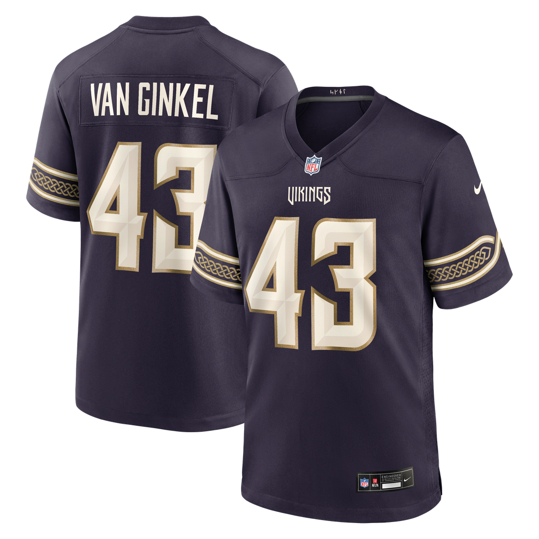 Andrew Van Ginkel Minnesota Vikings Nike Purple 2026 Rivalries Collection Game Jersey