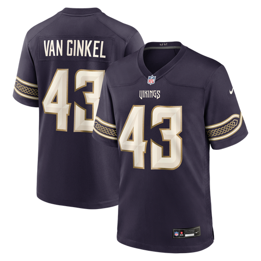 Andrew Van Ginkel Minnesota Vikings Nike Purple 2026 Rivalries Collection Game Jersey