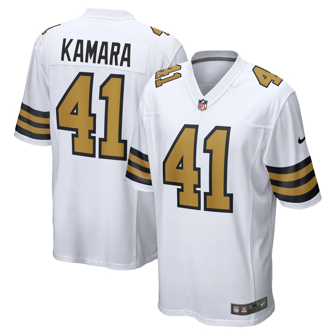 Alvin Kamara New Orleans Saints Nike White Alternate Game Jersey