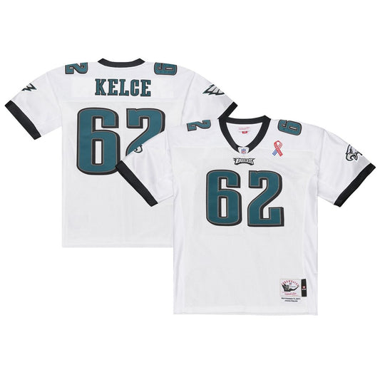 Jason Kelce Philadelphia Eagles Mitchell & Ness White 2011 Authentic Throwback Jersey
