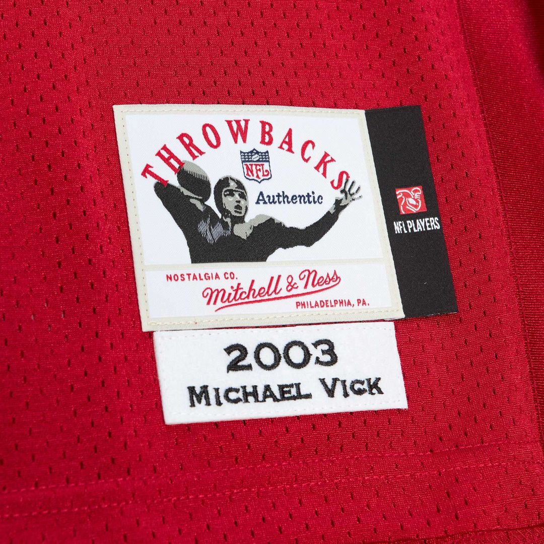 Michael Vick Atlanta Falcons 2003 Mitchell & Ness Red Authentic Throwback Retired Player Jersey