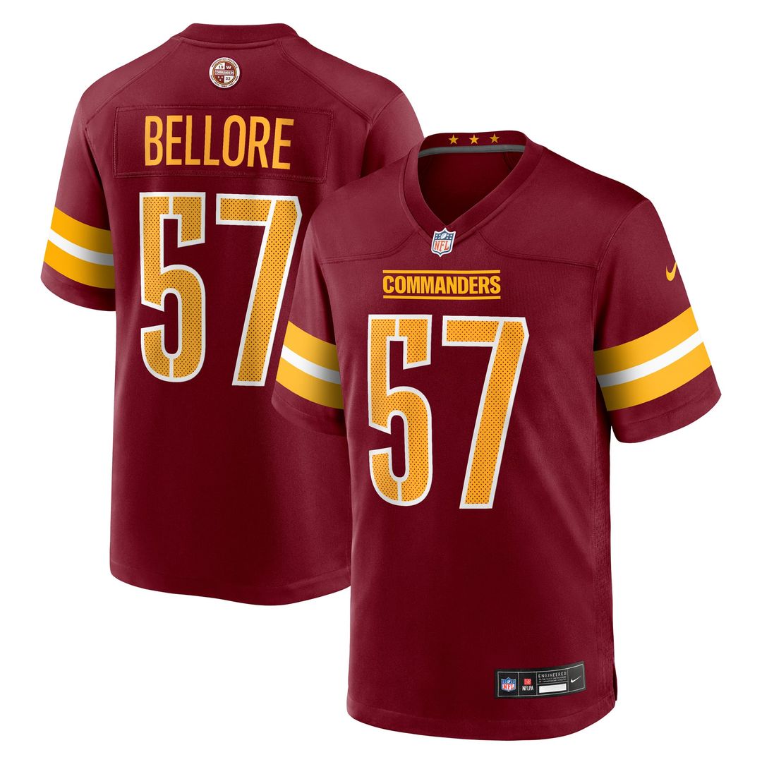 Nick Bellore Washington Commanders Nike Burgundy Team Game Jersey