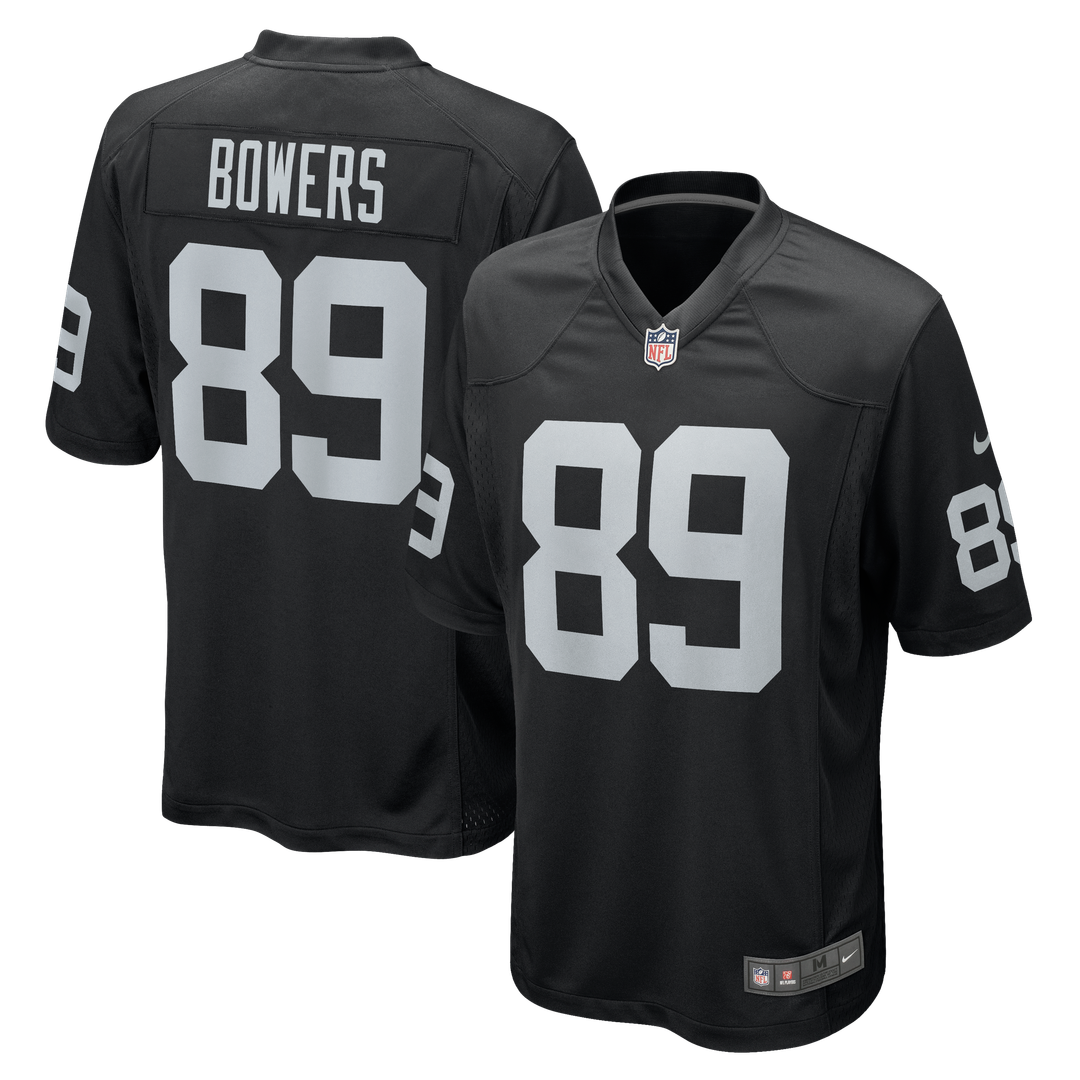 Brock Bowers Las Vegas Raiders Nike Black Player Game Jersey