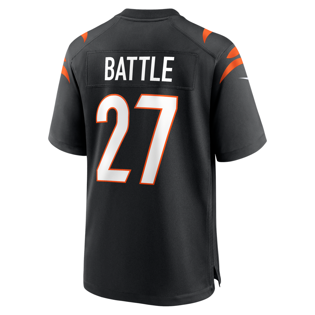 Jordan Battle Cincinnati Bengals Nike Black Team Game Jersey