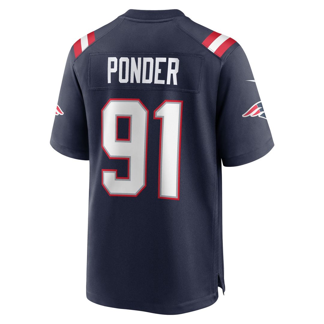 Elijah Ponder New England Patriots Nike Navy Team Game Jersey