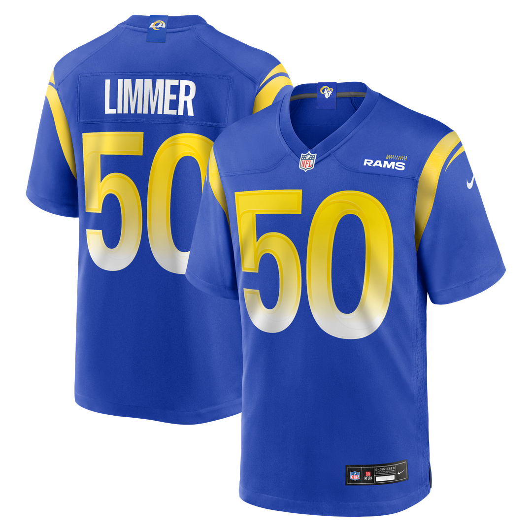 Beaux Limmer Los Angeles Rams Nike Royal Team Game Jersey