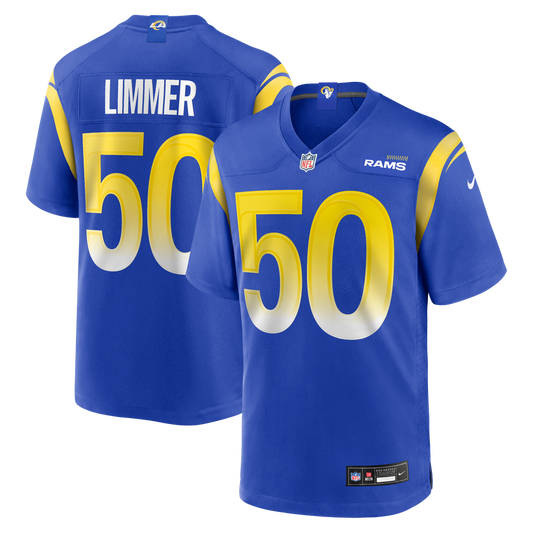 Beaux Limmer Los Angeles Rams Nike Royal Team Game Jersey