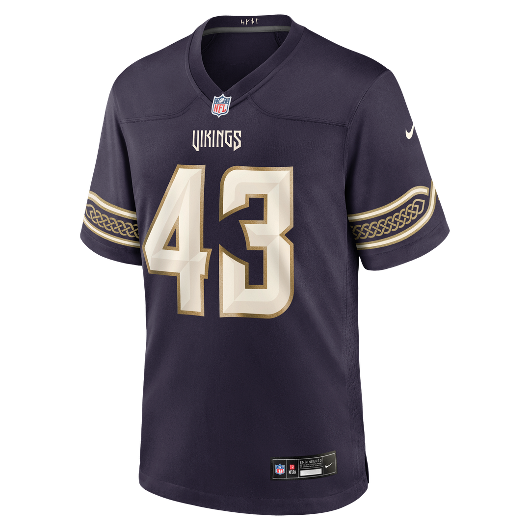 Andrew Van Ginkel Minnesota Vikings Nike Purple 2026 Rivalries Collection Game Jersey