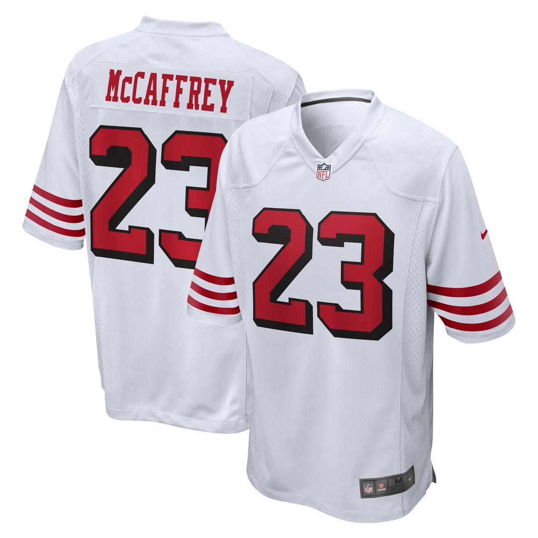 Christian McCaffrey San Francisco 49ers Nike White Game Jersey