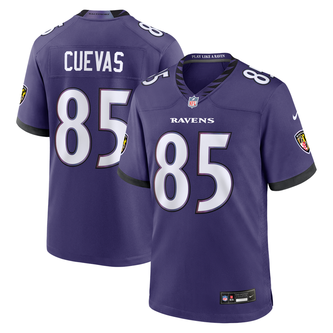 Josh Cuevas Baltimore Ravens Nike Purple Team Game Jersey