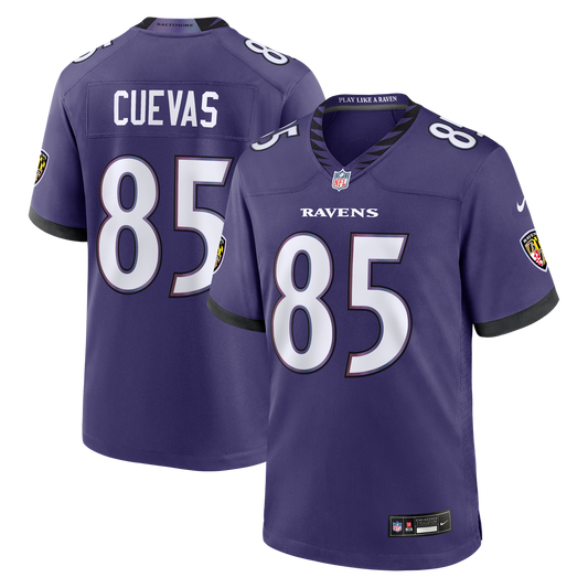 Josh Cuevas Baltimore Ravens Nike Purple Team Game Jersey