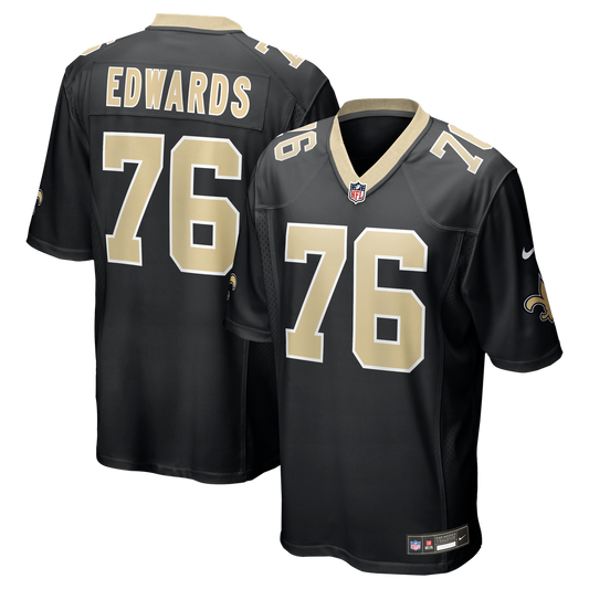 David Edwards New Orleans Saints Nike Black Team Game Jersey