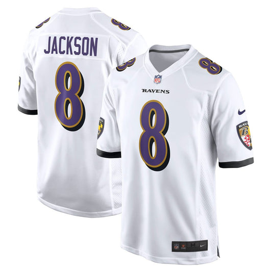 Lamar Jackson Baltimore Ravens Nike White Game Jersey